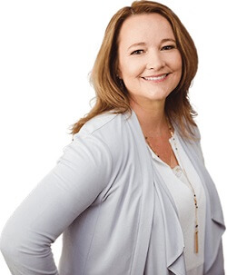 Canadian dentist Dr. Nancy Markley on white background 