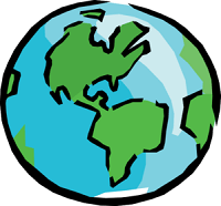 Photo of globe demonstrating worldwide