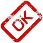 Red OK Stamp