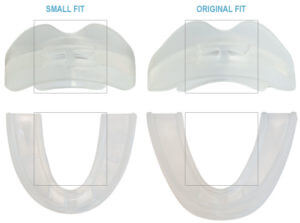 Snoremeds Small and Original Side by side comparison of Snoremeds small fit and Snoremeds Original Fit