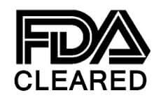 FDA cleared logo in black and white