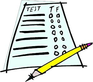 Sketch of True or False test