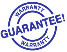 Warranty Guarantee stamp blue 