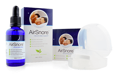 Airsnore combo pack - mouthpiece, storage case and drops