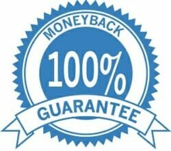 100% money back guarantee badge