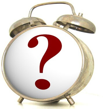 clock with a question mark